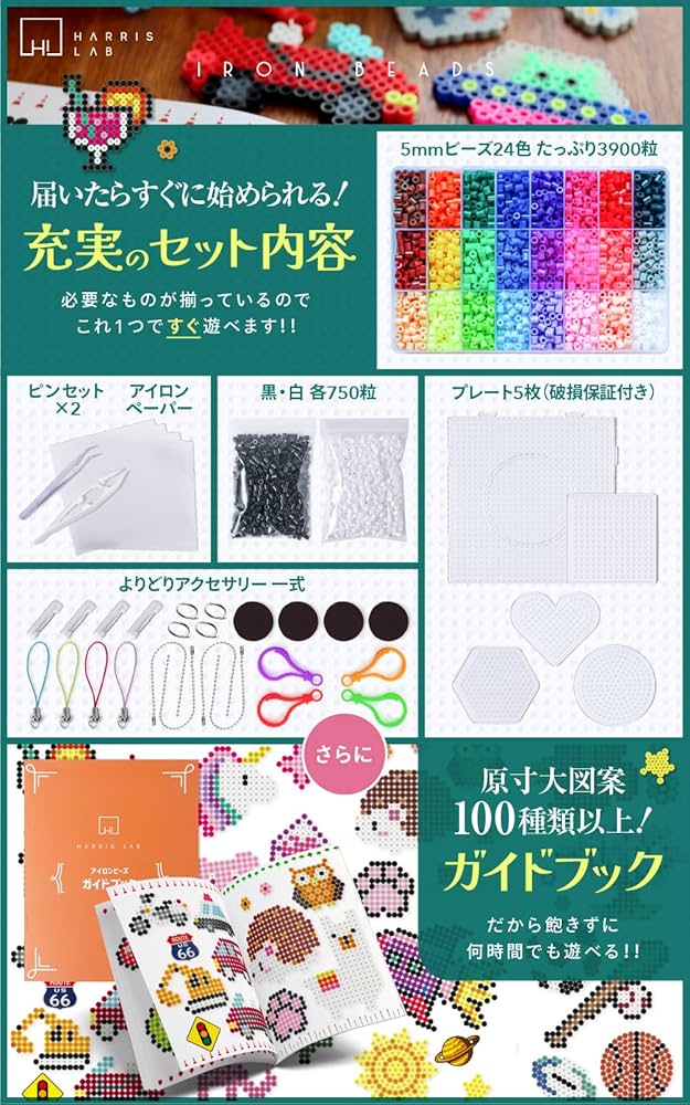 トロールビーズ　5点セットB サイズガイド【チェンジャブル／ファンタジーリング